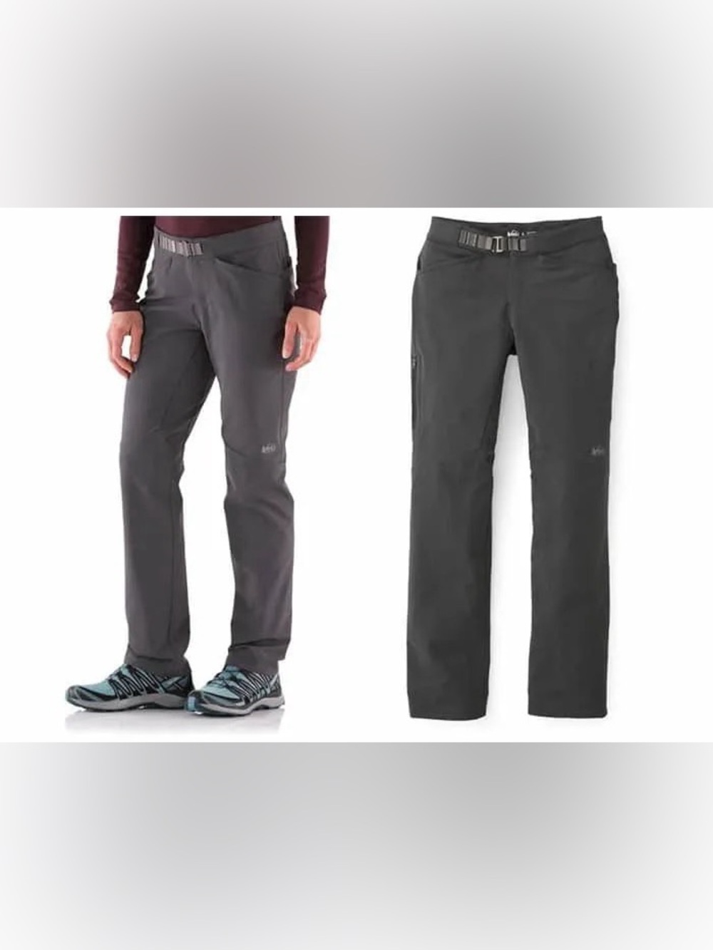 REI Co-Op Activator V2 Soft-Shell Pants Womens 8 Petite Dark Gray